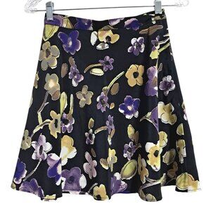 Vintage 90s All That‎ Jazz Floral A-Line MIni Skirt 5/6 100% Poly Clueless Vibes